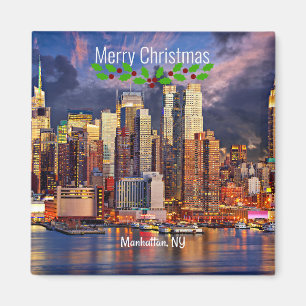 Frohe Weihnachten, Manhattan, NY Magnet