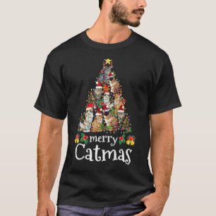 Frohe Weihnachten Männer Frauen Kinder Funny Cat C T-Shirt