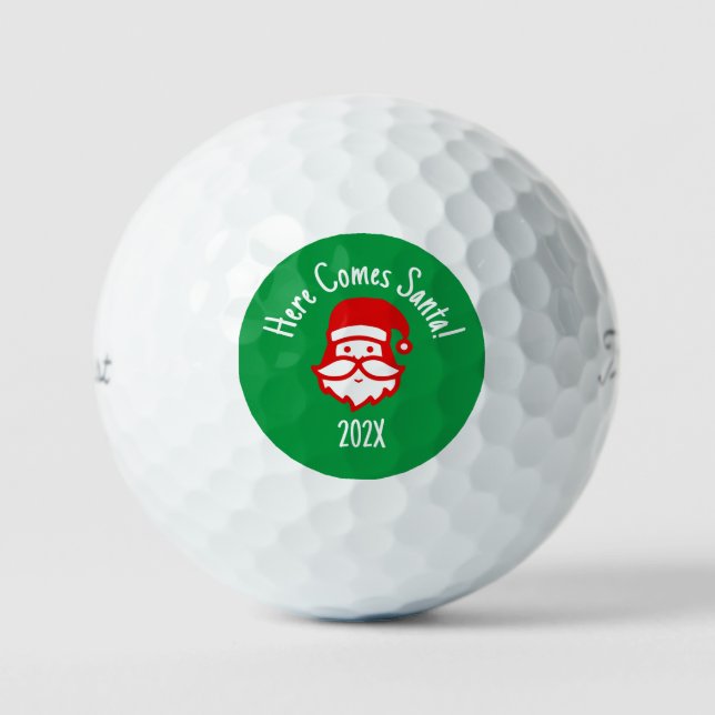 Frohe Weihnachten Maßgeschneiderte Golf Ball (Vorderseite)