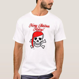 Frohe Weihnachten Matey! Pirate Santa. T-Shirt