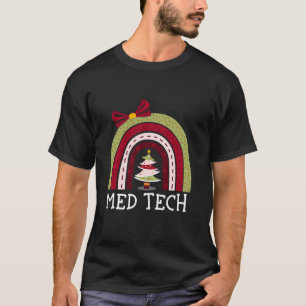 Frohe Weihnachten Med Tech Rainbow Niedlich Techni T-Shirt