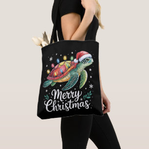 Frohe Weihnachten Meeresschildkröte Weihnachtsmann
