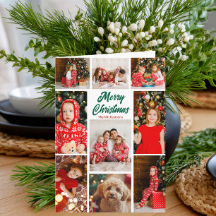Frohe Weihnachten Mehrfamilienfoto mit fetter Schr