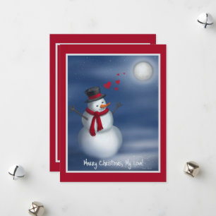 Frohe Weihnachten, meine Liebe! Weihnachtskarte Feiertagskarte