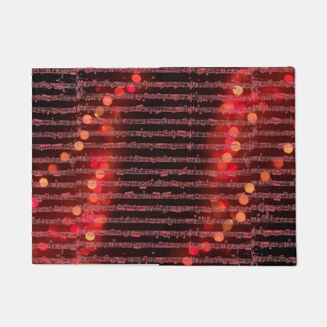 Frohe Weihnachten Melody Fußmatte (Vorderseite)