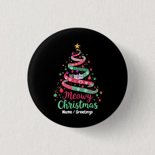 Frohe Weihnachten Meowy Süßes und Lustiges Weihnac Button