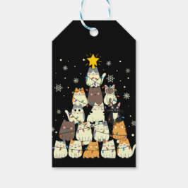 Frohe Weihnachten Merry Cat Tree Geschenkanhänger