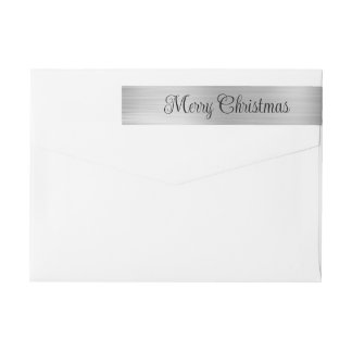 Frohe Weihnachten Metallic Silver Black