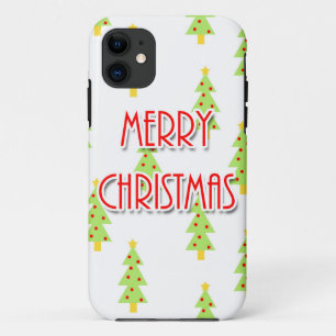frohe weihnachten mid century modern bäume Case-Mate iPhone hülle
