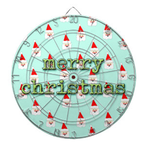 frohe weihnachten mid century modern weihnachtsman dartscheibe