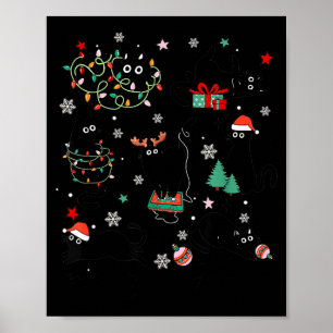 Frohe Weihnachten Miezekatze Süße Kätzchen Katzen Poster