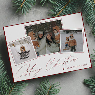 Frohe Weihnachten minimale Schrift 3 Foto-Collage