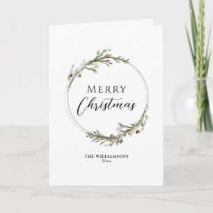 Frohe Weihnachten Minimale Wasserfarben Girlande