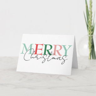 Frohe Weihnachten Minimalistisch Bunt Einfach Karte