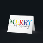 Frohe Weihnachten Minimalistisch farbenfroh einfac Karte<br><div class="desc">Dieses Design kann durch Auswahl der Option Design bearbeiten personalisiert werden. Sie können auch auf andere Gegenstände übertragen. Kontaktieren Sie mich unter colorflowcreations@gmail.com oder nutzen Sie die Chat-Option oben auf der Seite, wenn Sie dieses Design auf einem anderen Produkt haben möchten oder Hilfe benötigen. Sehen Sie mehr von meinen Designs...</div>