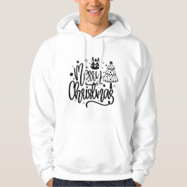 Frohe Weihnachten Minimalistische Weihnachtsfeiert Hoodie