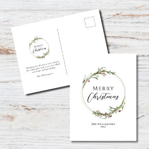 Frohe Weihnachten Minimalistischer Kranz