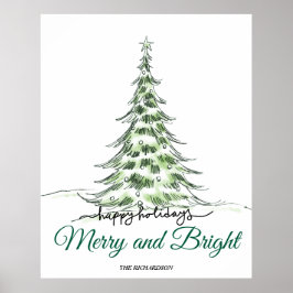 Frohe Weihnachten | Minimalistisches Holiday Tree- Poster