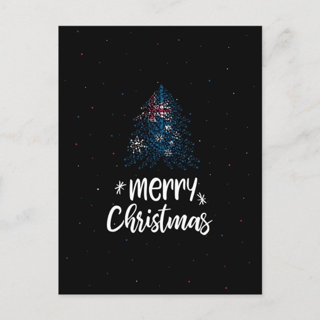 Frohe Weihnachten mit australischer Flagge (Vorderseite)