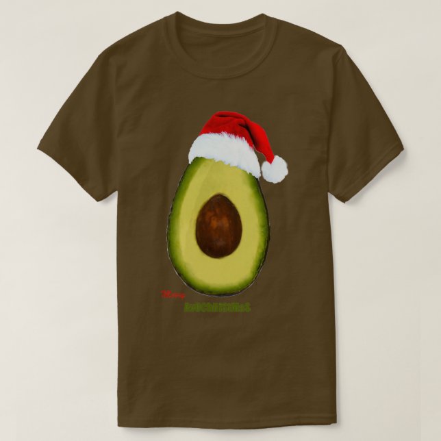 Frohe Weihnachten mit Avocado Niedlich Weihnachtsw T-Shirt (Design vorne)