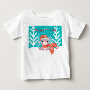 Frohe Weihnachten mit Baby Hippo T-shirt