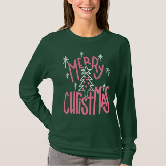 Frohe Weihnachten mit Baum T-Shirt