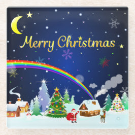 Frohe Weihnachten mit Crescent Moon Glasuntersetzer