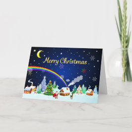 Frohe Weihnachten mit Crescent Moon Karte