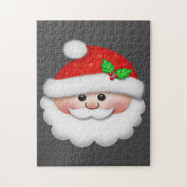 Frohe Weihnachten mit dem Gesicht des Weihnachtsma Puzzle