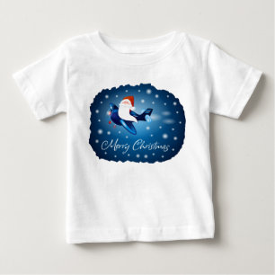 Frohe Weihnachten mit dem Weihnachtsmann Baby T-shirt
