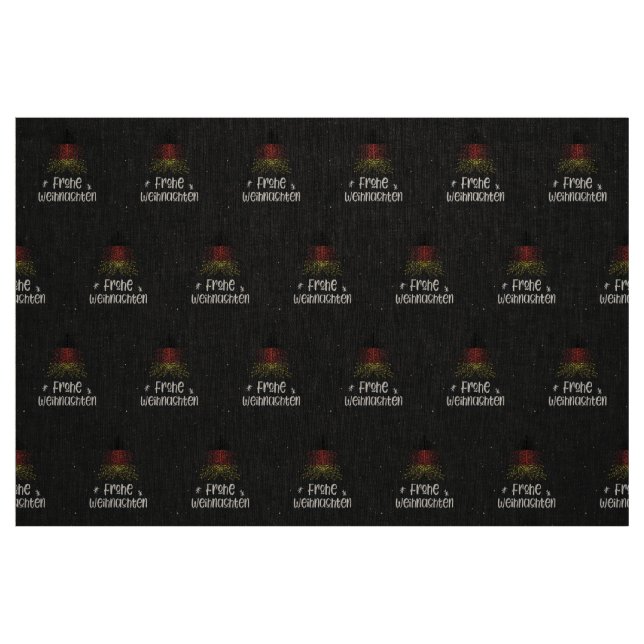 Frohe Weihnachten mit deutscher Flagge Stoff (Fat Quarter (45,7 x 55,9 cm))
