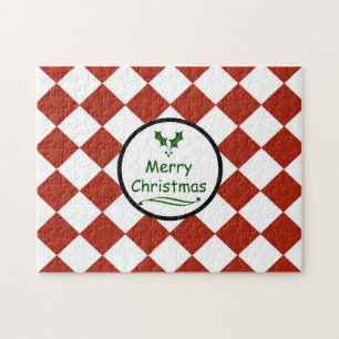 Frohe Weihnachten mit Diamantenmuster Puzzle