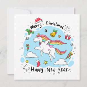 Frohe Weihnachten mit Einhorn