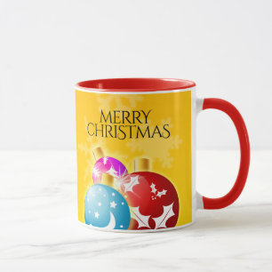 Frohe Weihnachten mit festlichen Feiertagen Orname Tasse