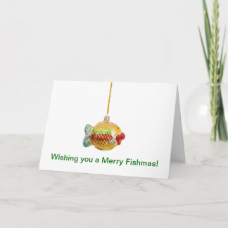 Frohe Weihnachten mit Fisch. Fröhliche Fische! Fis