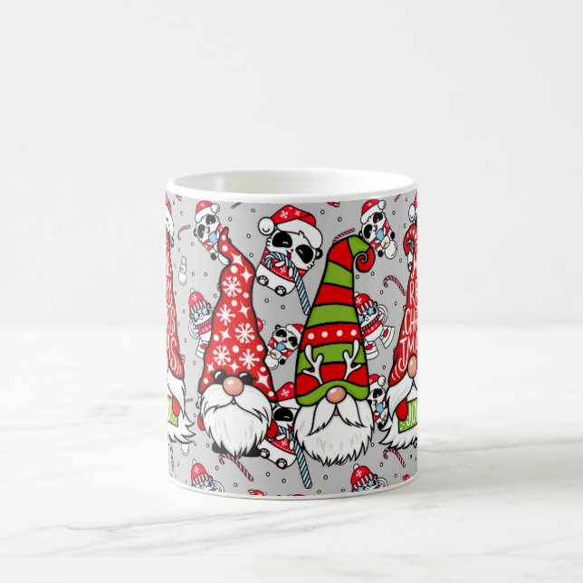 Frohe Weihnachten mit Geschenken mit Candy Canes Kaffeetasse (Mittel)