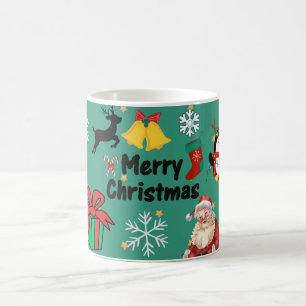 Frohe Weihnachten mit Geschenken mit Zuckerrohr Kaffeetasse