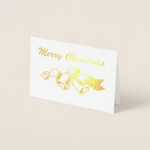 Frohe Weihnachten mit Glocken und Band