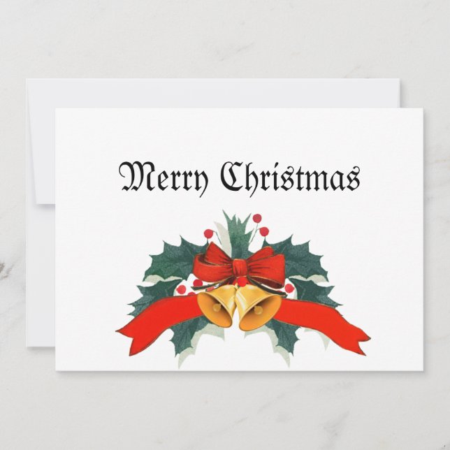 Frohe Weihnachten mit Gold Bells (Vorderseite)