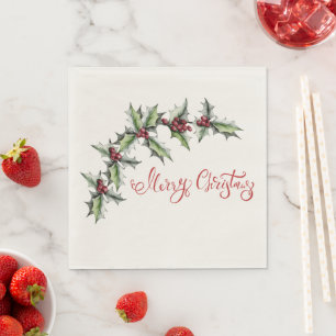 Frohe Weihnachten mit Heiliger Baumzweig Serviette
