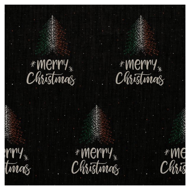Frohe Weihnachten mit irischer Flagge Stoff (Muster)
