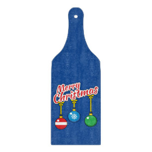 Frohe Weihnachten mit knallenden Balls Schneidebrett