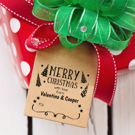 Frohe Weihnachten mit Liebe aus (Zoll) Couple, Gummistempel