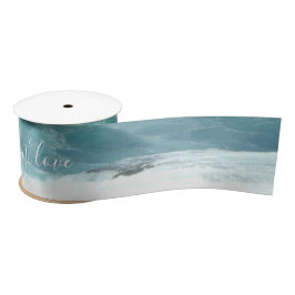 Frohe Weihnachten mit Liebe Ocean Satin Ribbon Satinband