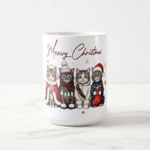 Frohe Weihnachten mit Miezekatze - Süßes Katzen-We Kaffeetasse