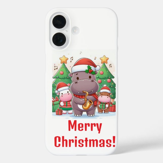 Frohe Weihnachten mit Moo Deng Case-Mate iPhone Hülle (Rückseite)