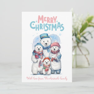 Frohe Weihnachten mit Polar Bears Urlaub Flat Card
