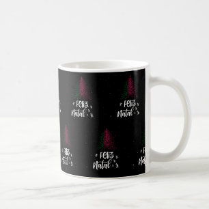 Frohe Weihnachten mit portugiesischer Flagge Kaffeetasse