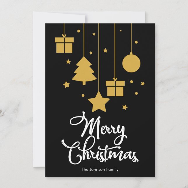 Frohe Weihnachten mit Presents Black (Vorderseite)