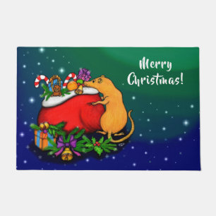 Frohe Weihnachten mit Rat Prince Fußmatte
